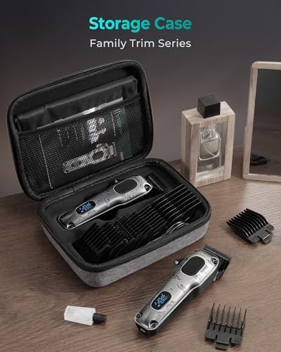 VGRPRO Professional Hair Clippers for Men - Cordless & Corded Barber Clippers with LED Display, Metal Body, Travel Case - Electric Grooming Kit for Home & Salon Use Avelisse