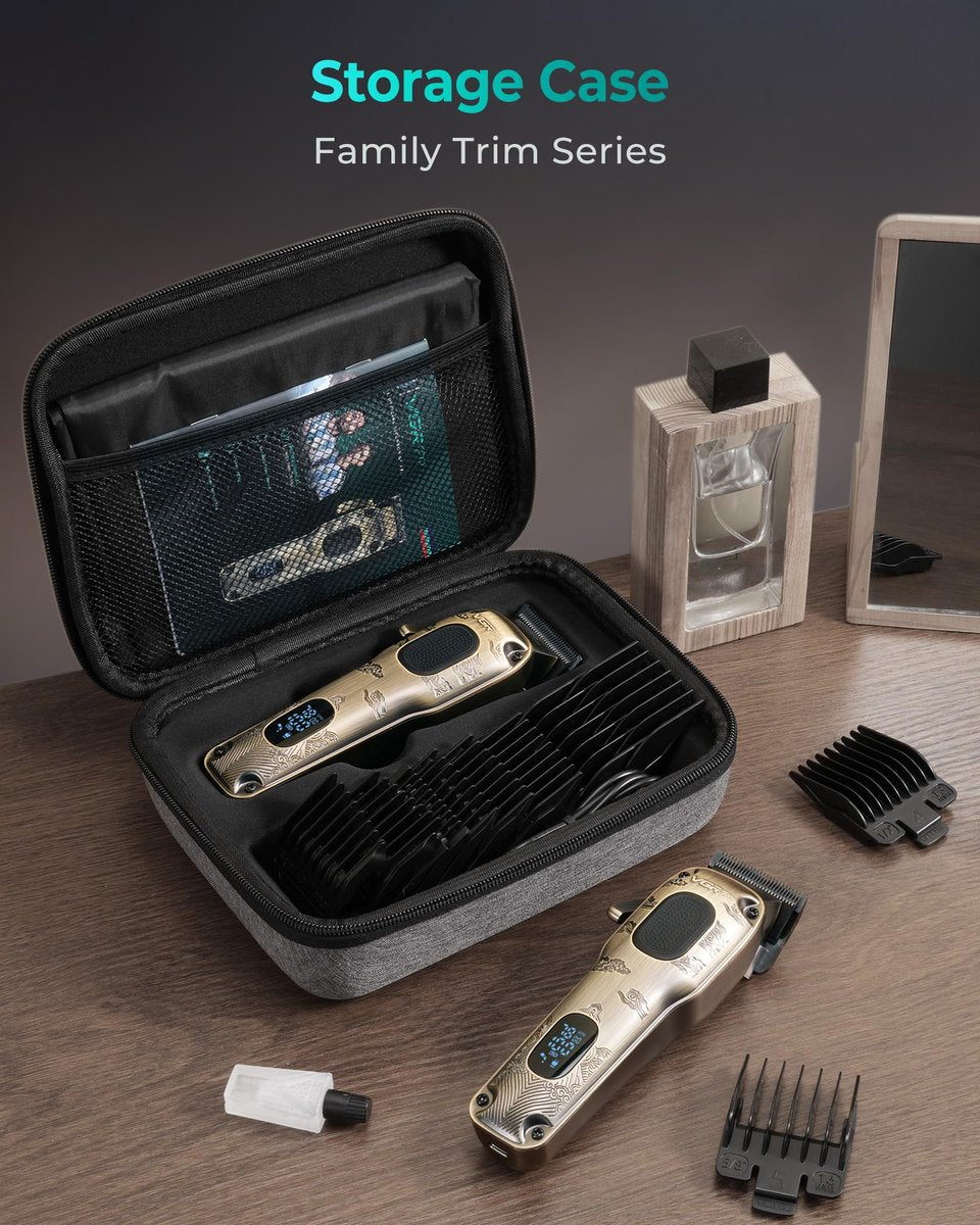 VGRPRO Professional Hair Clippers for Men - Cordless & Corded Barber Clippers with LED Display, Golden Metal Grooming Kit for Home & Salon Use Avelisse