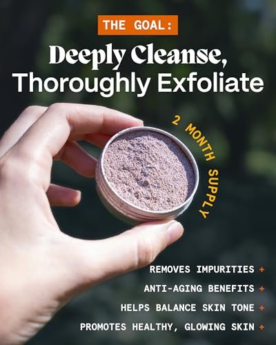 Norse Organics Natural Exfoliating Scrub for Acne Prone Skin - Rose Petals, Apricot Kernel & Rice Flour - Gentle Deep Cleanse for All Skin Types - Men & Women - 3x Weekly Use - 1 oz Avelisse
