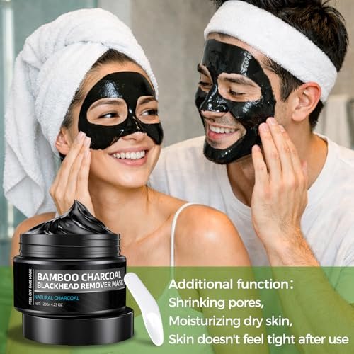 Shaeva Peel Off Face Mask - Blackhead Remover with Bamboo Charcoal, Deep Cleaning, Oil Reduction, Pore Minimizing, 120g (4.23oz) - görsel 12