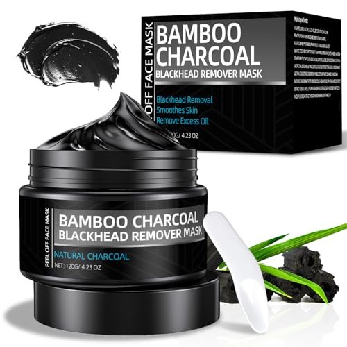 Shaeva Peel Off Face Mask - Blackhead Remover with Bamboo Charcoal, Deep Cleaning, Oil Reduction, Pore Minimizing, 120g (4.23oz) - görsel 2