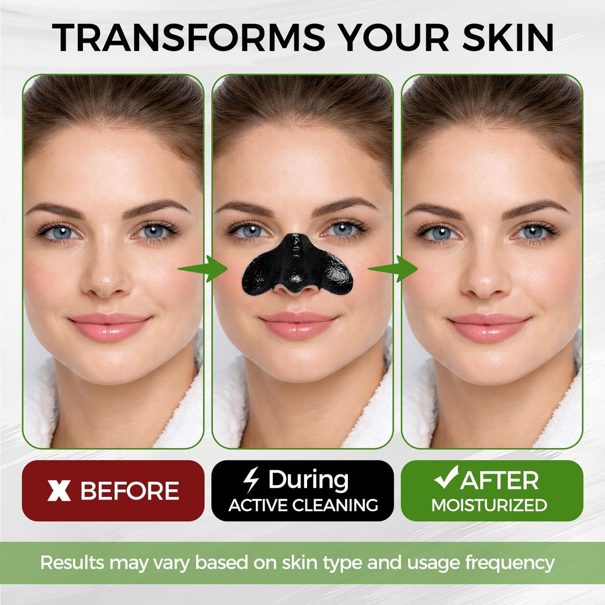Shaeva Peel Off Face Mask - Blackhead Remover with Bamboo Charcoal, Deep Cleaning, Oil Reduction, Pore Minimizing, 120g (4.23oz) - görsel 3
