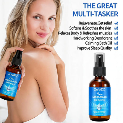 Pure Magnesium Oil Spray + Lotion Set for Sleep, Leg & Muscle Relaxation – Unscented, Non-Greasy, Less Itch, 100% Magnesium Chloride Brine, Lotion with Arnica & Lavender Avelisse
