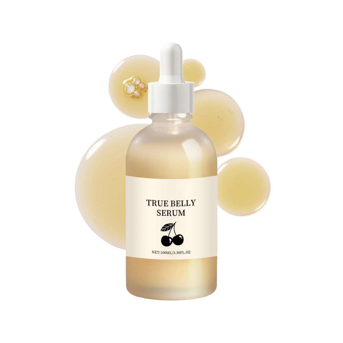 BlueBouff True Belly Serum with Cherry Extract - Pregnancy-Safe Belly Oil for Stretch Marks, Hydration Support, 3.38 fl oz Avelisse