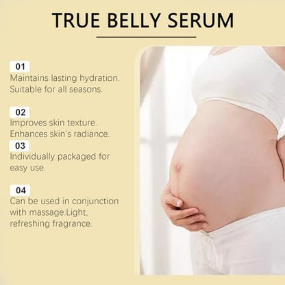 BlueBouff True Belly Serum with Cherry Extract - Pregnancy-Safe Belly Oil for Stretch Marks, Hydration Support, 3.38 fl oz Avelisse