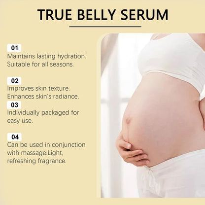 BlueBouff True Belly Serum with Cherry Extract - Pregnancy-Safe Belly Oil for Stretch Marks, Hydration Support, 3.38 fl oz Avelisse