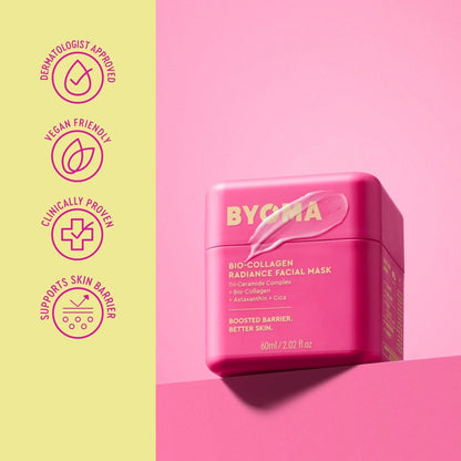 BYOMA Bio-Collagen Radiance Facial Mask - Transformative Liquid Sheet Mask for Glass Skin, 60mL