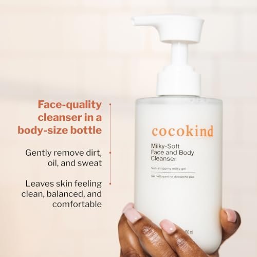 Cocokind Milky-Soft Face and Body Cleanser, Hydrating Facial & Body Wash for Sensitive Skin, Gentle Cleanser with Ceramides, Fragrance-Free & Clinically Tested, 13.5 oz (2 Pack) Avelisse