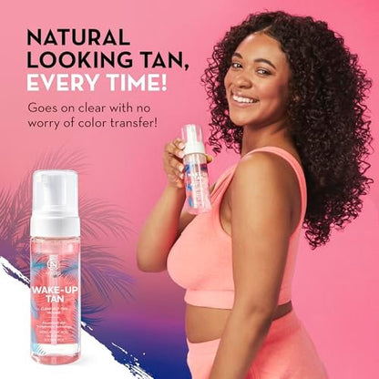 Norvell Wake-Up Tan Clear Water Mousse - 5.5 oz Overnight Self Tanner for Face & Body, Gradual Bronzer-Free Sunless Tan Avelisse