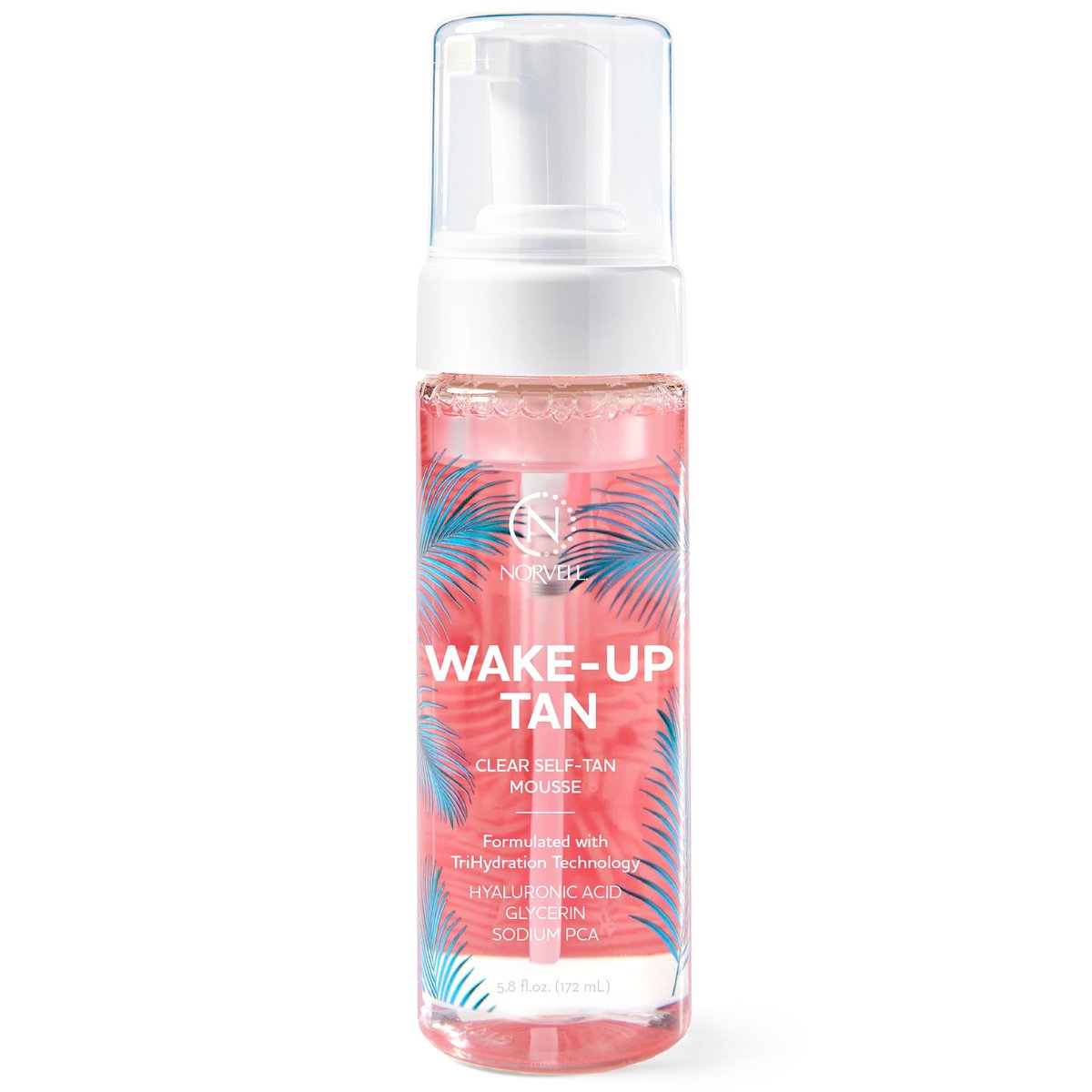 Norvell Wake-Up Tan Clear Water Mousse - 5.5 oz Overnight Self Tanner for Face & Body, Gradual Bronzer-Free Sunless Tan Avelisse