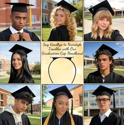 Pirekul Graduation Cap Headband Insert – Secure Your Grad Cap & Keep Your Hairstyle Perfect for Women & Students