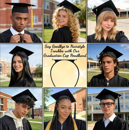 Pirekul Graduation Cap Headband Insert – Secure Your Grad Cap & Keep Your Hairstyle Perfect for Women & Students