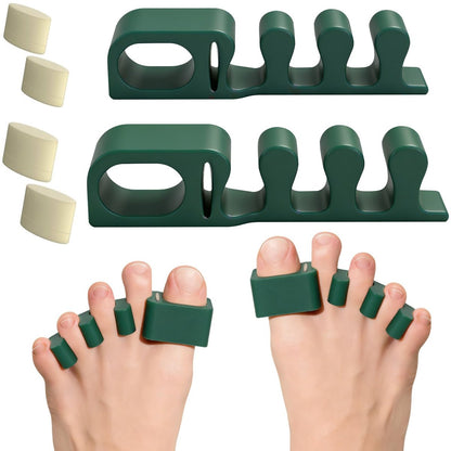 Marbe Adjustable Toe Separators - 2 Pairs – 50% Thicker Gel Material: Crafted from high-quality, medical-grade – Image 1