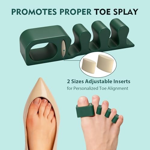 Marbe Adjustable Toe Separators - 2 Pairs – Plantar Fasciitis Relief: Proper toe alignment can reduce strain on – Image 4