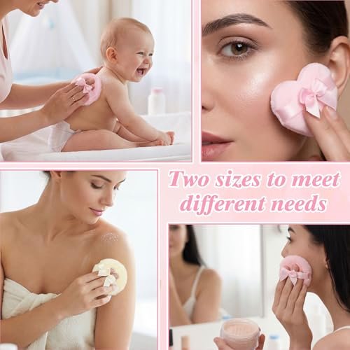 Pimoys 5 Pcs Dusting Powder Container with Puff Set - Pink Mom Gifts, Body Powder Puff and Container, First Mothers Day Gifts for New Mom Wife - görsel 10