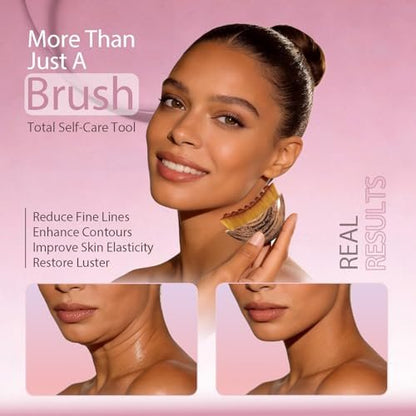Lymphatic Contour Face Brush for Facial Drainage & Sculpting – 2-Piece Set