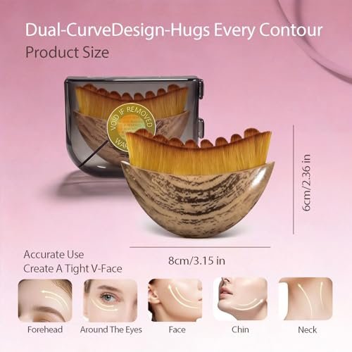 Lymphatic Contour Face Brush for Facial Drainage & Sculpting – 2-Piece Set - görsel 16