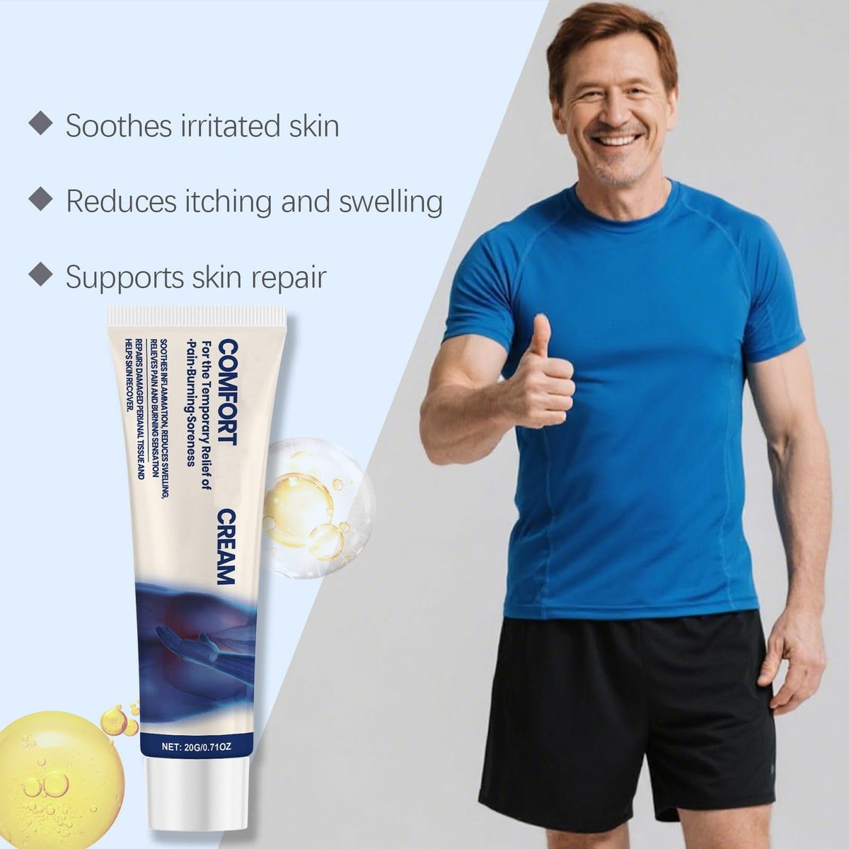lxmtou Comfort Cream for Sensitive Skin – Lightweight Hydrating Daily Moisturizer, 0.71 oz - görsel 11