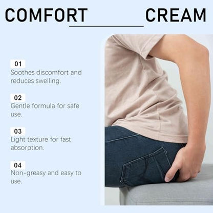 lxmtou Comfort Cream for Sensitive Skin – Lightweight Hydrating Daily Moisturizer, 0.71 oz