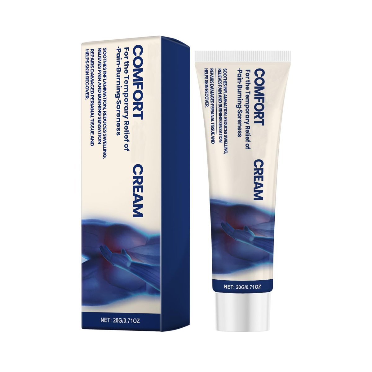 lxmtou Comfort Cream for Sensitive Skin – Lightweight Hydrating Daily Moisturizer, 0.71 oz - görsel 1