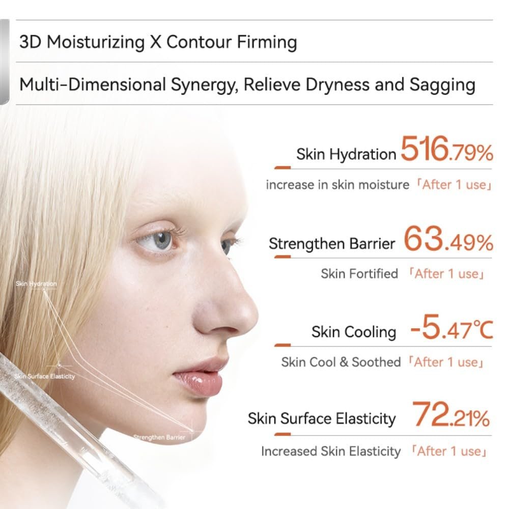 Oganacell PDRN Peptide Face Moisturizer – Glow Cream with Gua Sha, Firming & Repairing Moisturizer for Sensitive Skin, Nourishing Anti-Aging Neck Cream for AM/PM Korean Skin Care 4.05 fl oz (120ml) Avelisse