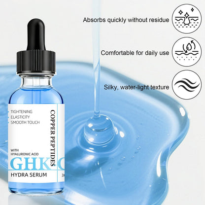 GHK-Cu Copper Peptide Facial Serum – Moisture-Balancing Formula with Hyaluronic Acid – Lightweight Daily Hydration, 1 fl oz Avelisse