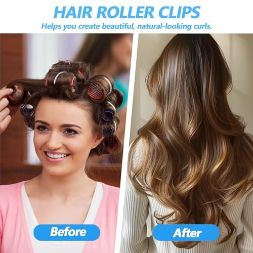 24pcs Hot Curler Clips Replacement Kit - Universal Fit for Heated Rollers (3/4", 1", 1-1/4") Avelisse
