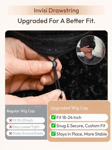 UNICE 7x5 Lace Part Bob Wig Human Hair Bye Bye Slip Glueless Wig with Silicone Strips & Drawstring Yaki Straight Layered Cut with Face Framing Layers 180% Density Bleached Knots Pre Plucked 12 Inch Avelisse