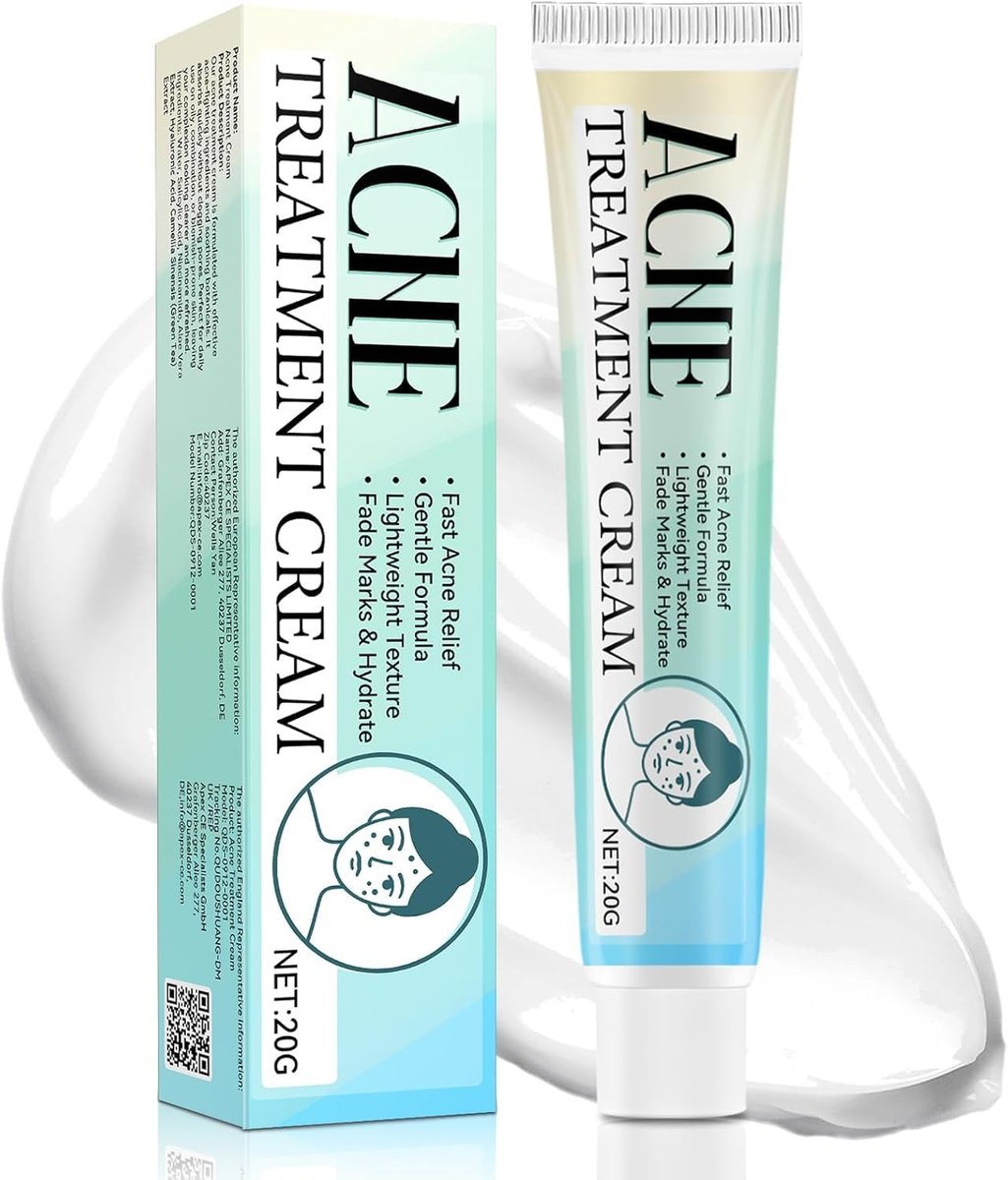 Acne Treatment Cream for Face & Body – Gentle Daily Moisturizer for Oily & Blemish-Prone Skin Avelisse