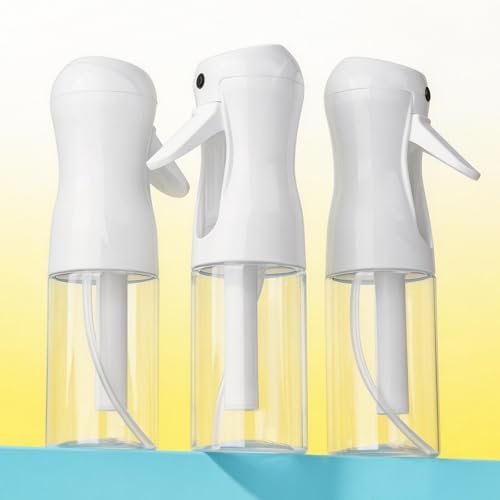 RMNJPW 3-Pack Continuous Spray Bottle 200ml, Ultra Fine Water Mister Refillable Empty Spray Bottle for Hair Styling, Salon, Skin Care, Cleaning & Plants (6.8oz Clear) - görsel 16