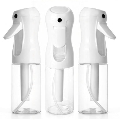 RMNJPW 3-Pack Continuous Spray Bottle 200ml, Ultra Fine Water Mister Refillable Empty Spray Bottle for Hair Styling, Salon, Skin Care, Cleaning & Plants (6.8oz Clear)