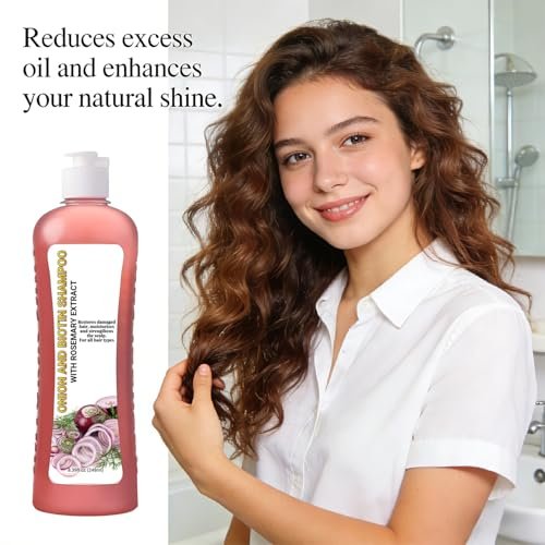 Onion Rosemary Shampoo with Biotin & Citric Acid - Nourishing Hair Care for Dry, Damaged Hair, Promotes Shine and Healthy-Looking Strands (8.39 Fl Oz) - görsel 14