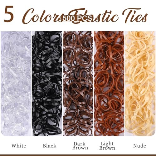 YGDZ 550-Piece Hair Barrettes Kit – 2-Inch Snap Hair Clips (50 PCS) & Elastic Rubber Bands (500 PCS) – Metal Hair Clips for Women & Girls, 5 Colors - görsel 12
