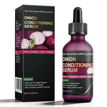 Onion Hair Growth Serum for Scalp & Hair Care - Hydrating Serum with Onion Extract, Rosemary & Biotin, Lightweight Daily Care for Fuller-Looking Hair (2.03 FL OZ) Avelisse