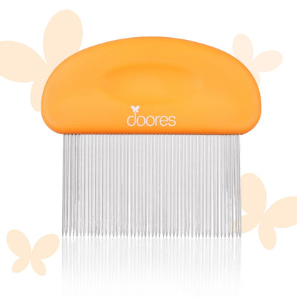 DOORES Tape In Extensions Remover Comb – Stainless Steel Fine Teeth for Quick & Easy Removal of Wigs & Hairpiece Adhesives – Detangler for Wet & Dry Hair – Orange
