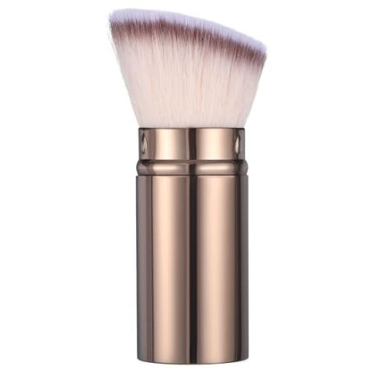 Retractable Blush Brush & Kabuki Brush – All-in-One Travel Foundation Brush with Aluminum Handle | Xelsluthe