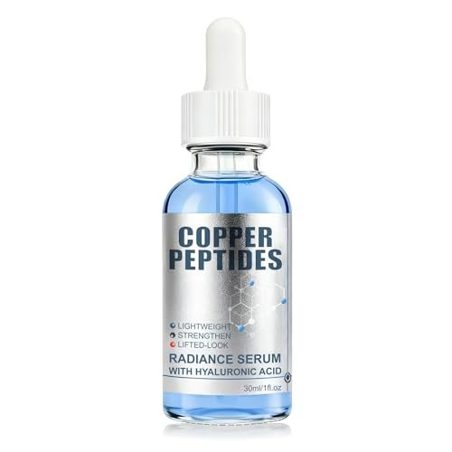GHK-Cu Copper Peptide Serum with Hyaluronic Acid - Lightweight Deep Hydration Face Serum for Smooth & Plumping Feel Avelisse