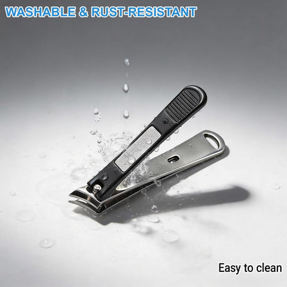 IWLUFK Upgraded Slanted Ingrown Toenail Clippers for Men Women Seniors – Sharp Stainless Steel Curved Toe Nail Trimmer with File for Thick Nails, Angled Nail Cutter