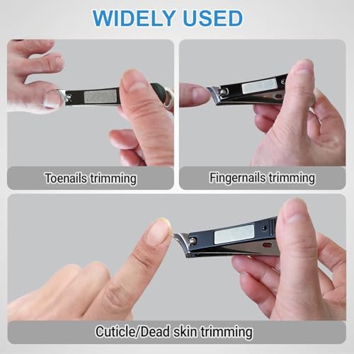 IWLUFK Upgraded Slanted Ingrown Toenail Clippers for Men Women Seniors – Sharp Stainless Steel Curved Toe Nail Trimmer with File for Thick Nails, Angled Nail Cutter - görsel 12