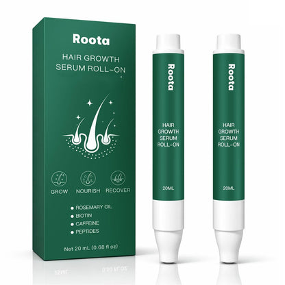 Roota Hair Growth Serum Roll-On – Revitalize Scalp for Thicker, Healthier Hair, 25ml (Pack of 2) Avelisse
