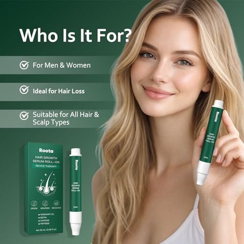 Roota Hair Growth Serum Roll-On – Revitalize Scalp for Thicker, Healthier Hair, 25ml (Pack of 2) Avelisse