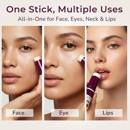 Peksozi Eye Care Set – Calcium Multi Balm Stick + Under Eye Patches 30 Pairs, Collagen Moisturizing Stick, Nourishing Calcium Volume Balm, Gentle Eye Care & Daily Skincare Avelisse