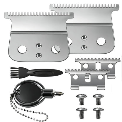 T-Blade Replacement Compatible with Andis T-Outliners GTO, GTX, GO and SLS Trimmers – 2 Count (Silver, Stainless Steel) Avelisse