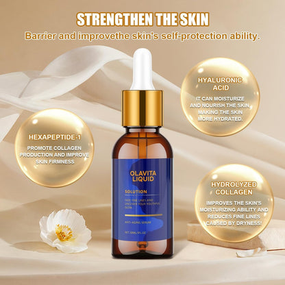 Olavita Liquid Anti-Aging Serum with Vitamin C & E - Diminishes Fine Lines & Wrinkles for Youthful Glow (2-Pack)