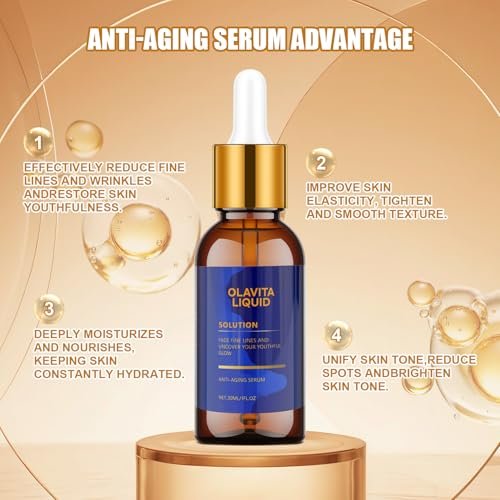 Olavita Liquid Anti-Aging Serum with Vitamin C & E - Diminishes Fine Lines & Wrinkles for Youthful Glow (2-Pack) - görsel 12