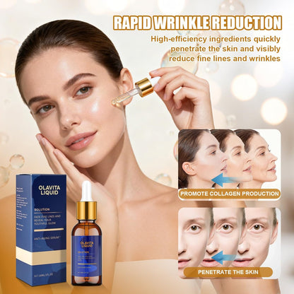 Olavita Liquid Anti-Aging Serum with Vitamin C & E - Diminishes Fine Lines & Wrinkles for Youthful Glow (2-Pack)