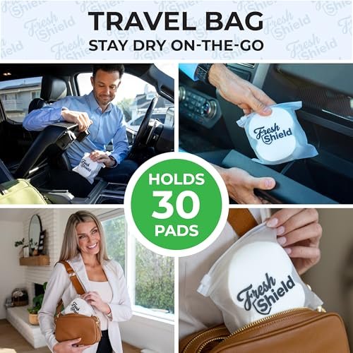 120 Underarm Sweat Pads with Travel Bag for Women and Men, Ultra-Thin Curve-Fit Cotton Disposable Armpit Pads for Discreet/Invisible Wear - görsel 10