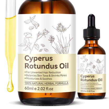 CFXYHNOX Cyperus Rotundus Oil for Hair Removal - 100% Pure Natural Oil for Skin & Hair Care, Supports Skin Moisture, Suitable for All Skin Types (2 Fl Oz) Avelisse