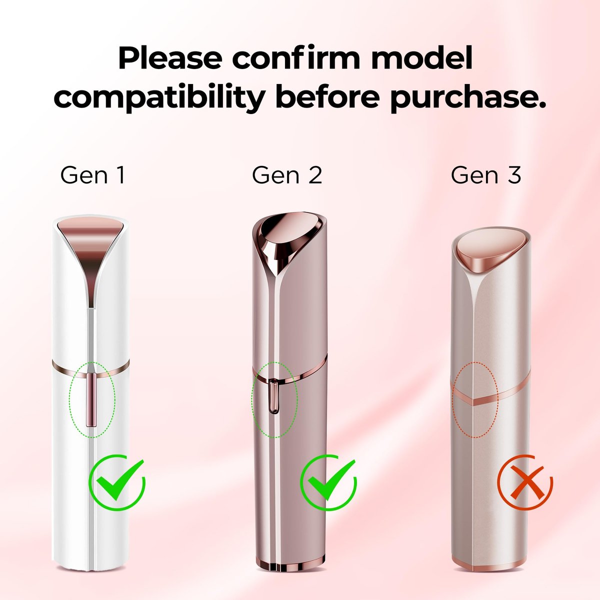 Flawless Replacement Heads Gen 2 - 4 Counts for Flawless Facial Hair Remover Avelisse