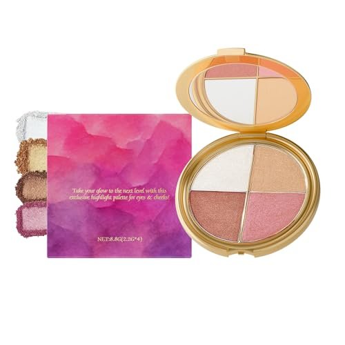 4-in-1 Eye & Cheek Highlighting Palette - Matte & Shimmer Contour Kit for Flawless Glow & Definition, Beginner-Friendly, Long-Lasting & Travel-Ready - görsel 2